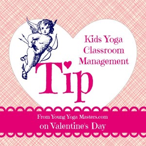 yoga for children on Valentine's Day