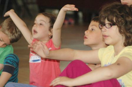 Kids in the Kids Yoga Teacher Training Kids Camp 