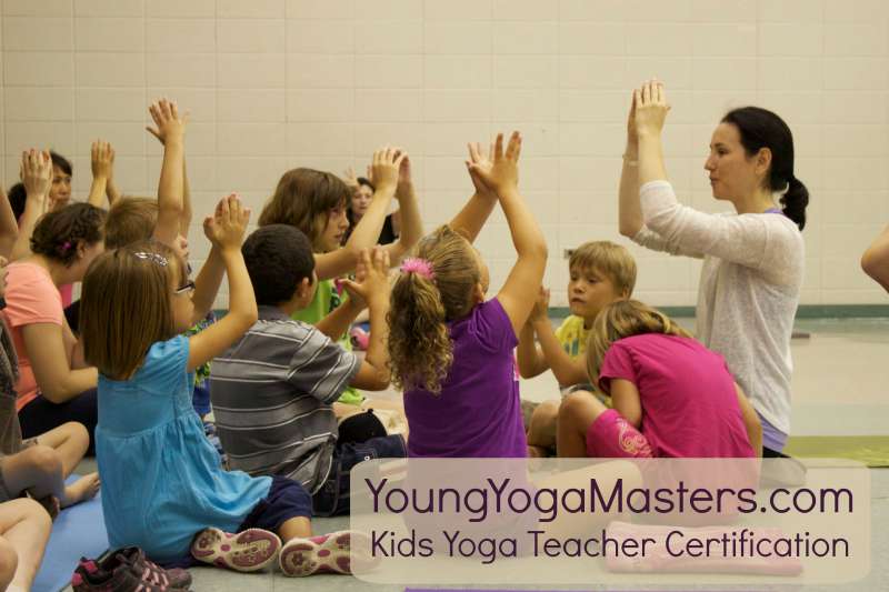 Kids Yoga Teacher Certification at Community Living - Claire leads Meditaiton for Children