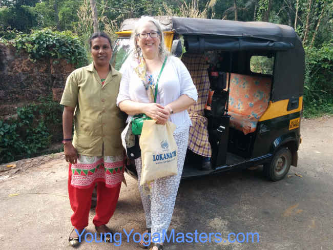 This woman is the only female rickshaw driver we ever had and the first one in her town. 