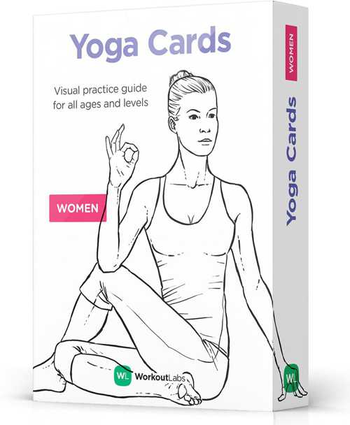 Yoga workout cards for women and men