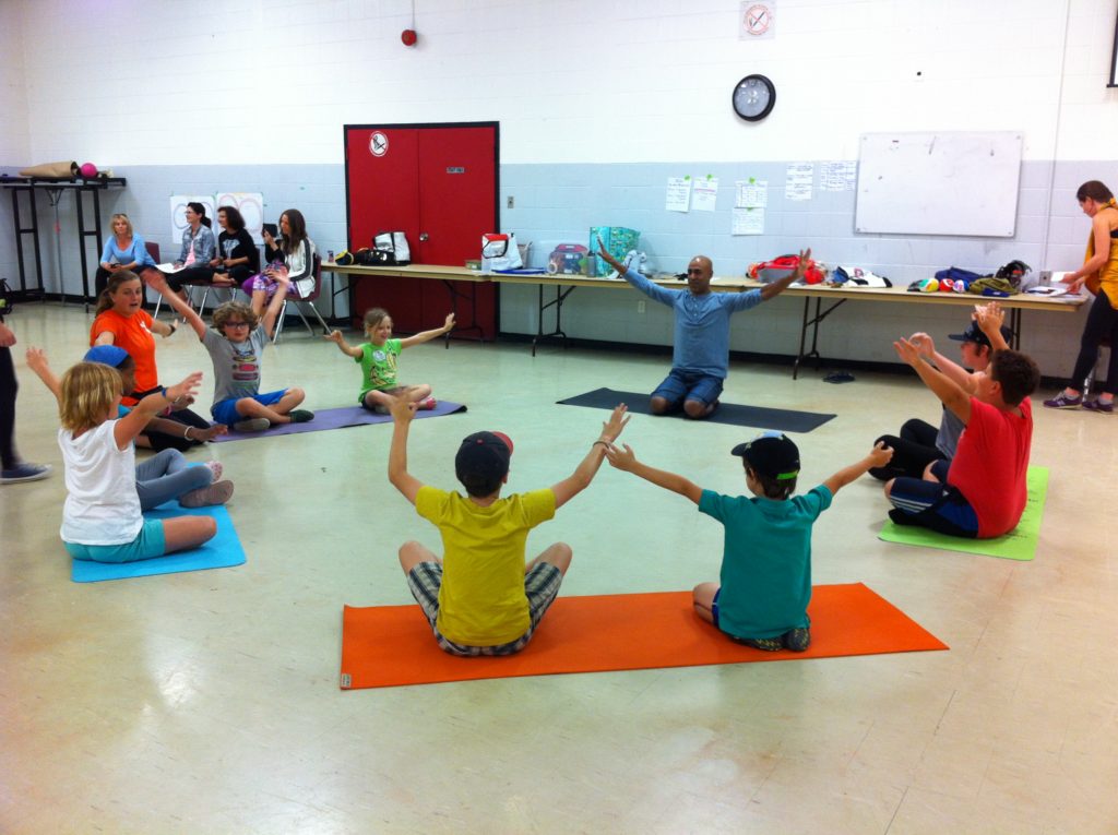 Teaching at the Kids Camp at the Young Yoga Masters Summer Immersion